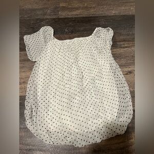 White Polka Dot Blouse